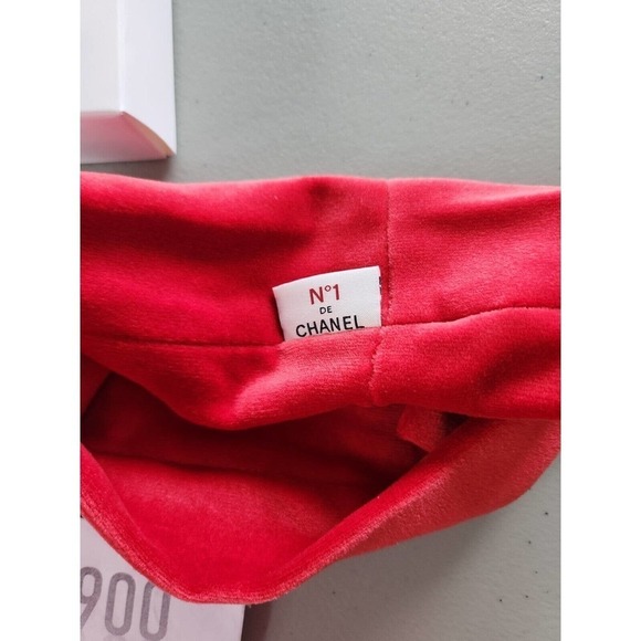 NIB Chanel No 1 Soft Camellia Logo Hair Band Headband Red Bath Spa Makeup - Picture 4 of 7